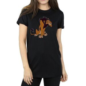 The Lion King Womens/Ladies Classic Scar Cotton Boyfriend T-Shirt / Black